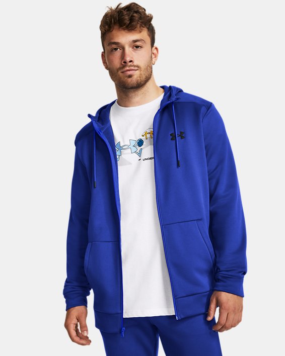 Men's Armour Fleece® Full-Zip Hoodie, Blue, pdpMainDesktop image number 0
